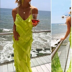 Show Me Your MuMu Lime Green Maxi Dress